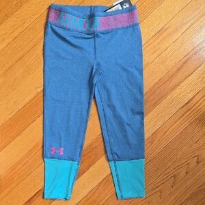 Under Armour Kids Blue and Teal Capri Leggings